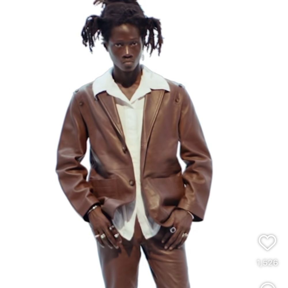 Telfar x Wilson’s Leather Size S Unisex Sold-out Limited Stock Chocolate Jacket
